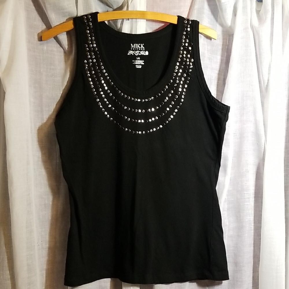 2FOR$15 -- Black 'Studded' Women's Top